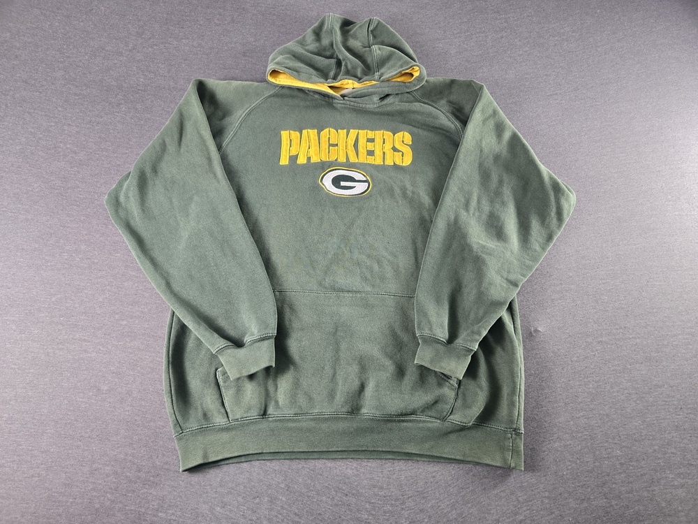 Green Bay Packers Hoodie Sweatshirt Mens Medium Green NFL Football Team Apparel